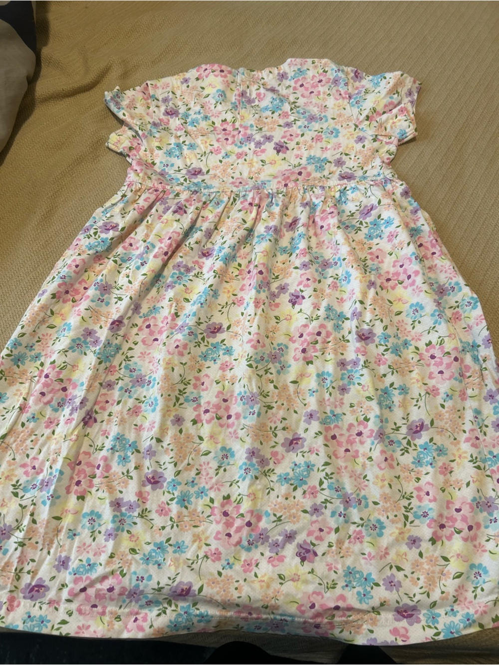 Hanna Anderson Pastel Floral Print Dress in Pink, Purple, Blue, Yellow, Green